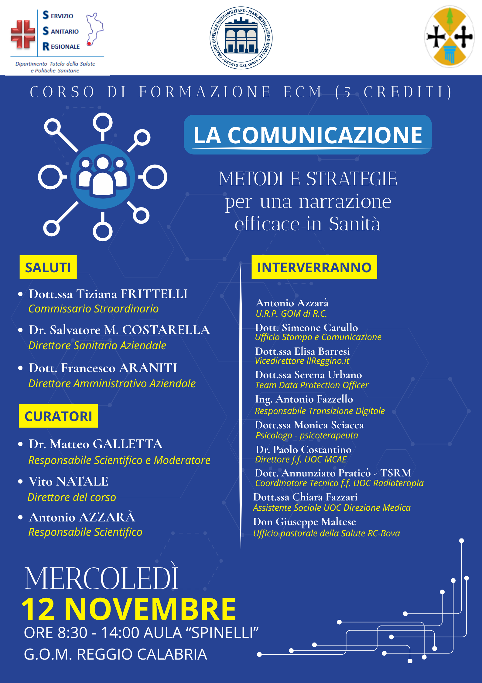 Corso ECM: LA COMUNICAZIONE METODI E STRATEGIE per una narrazione efficace in Sanità