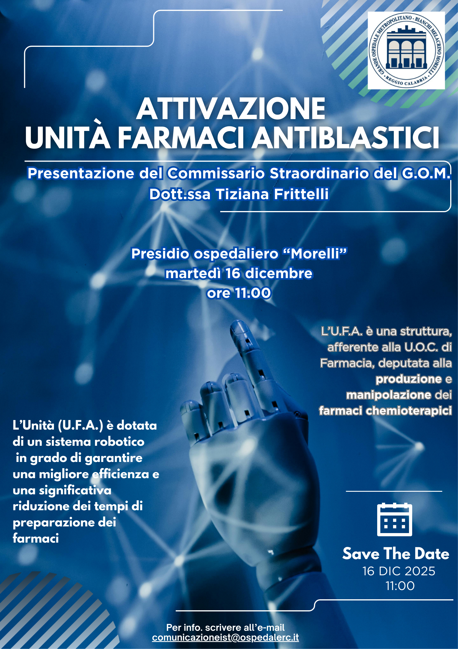 Presentazione Unità Farmaci Antiblastici (U.F.A.) - presidio "Morelli" di ...